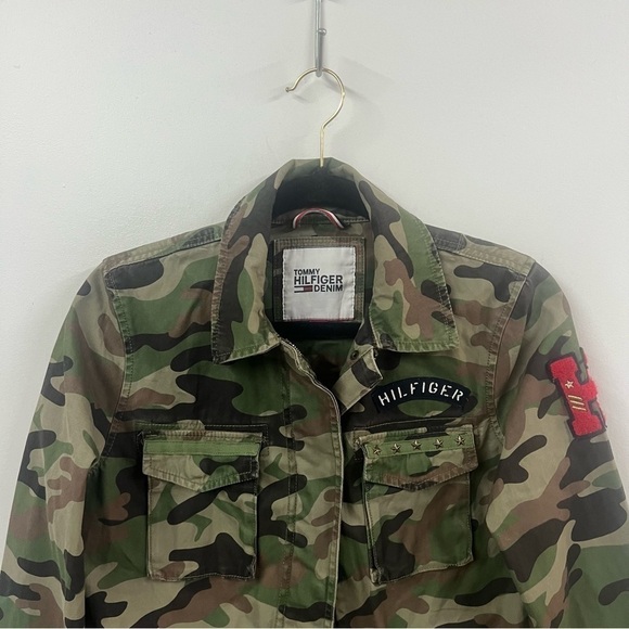 Tommy Hilfiger Denim Camo Field Utility Military Jacket - Picture 3 of 15